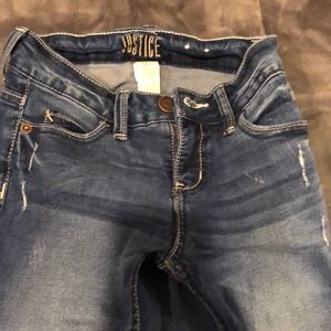 Justice girls size 10 mid rise super skinny jeans